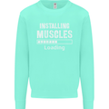 Installing Muscles Loading Gym Training Top Mens Sweatshirt Jumper Peppermint