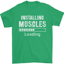 Installing Muscles Loading Gym Training Top Mens T-Shirt Cotton Gildan Irish Green
