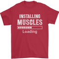 Installing Muscles Loading Gym Training Top Mens T-Shirt Cotton Gildan Red
