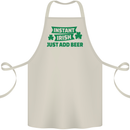 Instant Irish Add Beer St. Patrick's Day Cotton Apron 100% Organic Natural