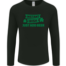 Instant Irish Add Beer St. Patrick's Day Mens Long Sleeve T-Shirt Black