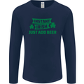 Instant Irish Add Beer St. Patrick's Day Mens Long Sleeve T-Shirt Navy Blue