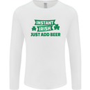 Instant Irish Add Beer St. Patrick's Day Mens Long Sleeve T-Shirt White