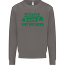 Instant Irish Add Beer St. Patrick's Day Mens Sweatshirt Jumper Charcoal