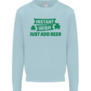 Instant Irish Add Beer St. Patrick's Day Mens Sweatshirt Jumper Light Blue