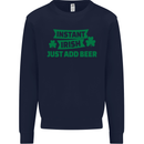Instant Irish Add Beer St. Patrick's Day Mens Sweatshirt Jumper Navy Blue