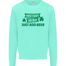 Instant Irish Add Beer St. Patrick's Day Mens Sweatshirt Jumper Peppermint