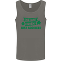 Instant Irish Add Beer St. Patrick's Day Mens Vest Tank Top Charcoal