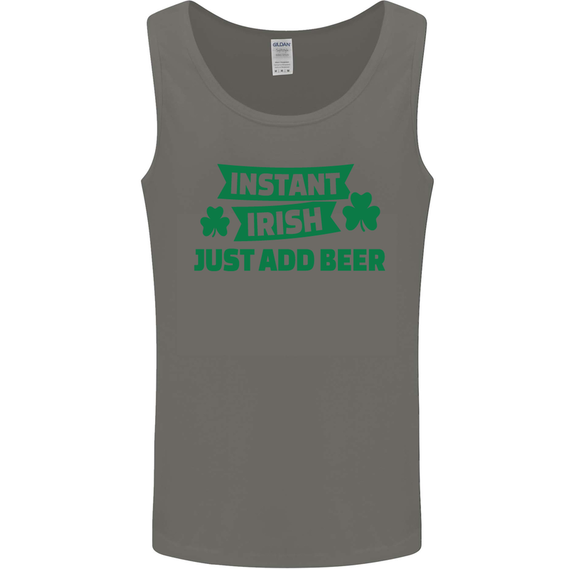 Instant Irish Add Beer St. Patrick's Day Mens Vest Tank Top Charcoal