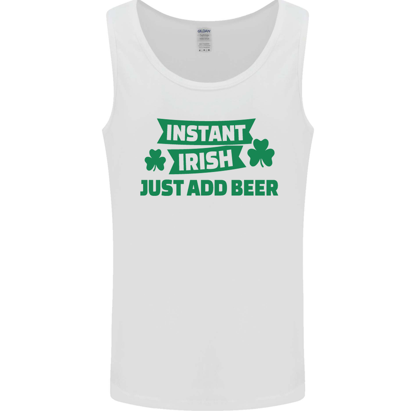 Instant Irish Add Beer St. Patrick's Day Mens Vest Tank Top White