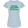 Instant Irish Add Beer St. Patrick's Day Womens Petite Cut T-Shirt Light Blue