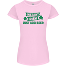 Instant Irish Add Beer St. Patrick's Day Womens Petite Cut T-Shirt Light Pink