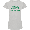 Instant Irish Add Beer St. Patrick's Day Womens Petite Cut T-Shirt Sports Grey