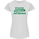 Instant Irish Add Beer St. Patrick's Day Womens Petite Cut T-Shirt White