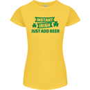 Instant Irish Add Beer St. Patrick's Day Womens Petite Cut T-Shirt Yellow