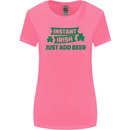 Instant Irish Add Beer St. Patrick's Day Womens Wider Cut T-Shirt Azalea