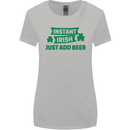 Instant Irish Add Beer St. Patrick's Day Womens Wider Cut T-Shirt Sports Grey