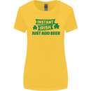 Instant Irish Add Beer St. Patrick's Day Womens Wider Cut T-Shirt Yellow