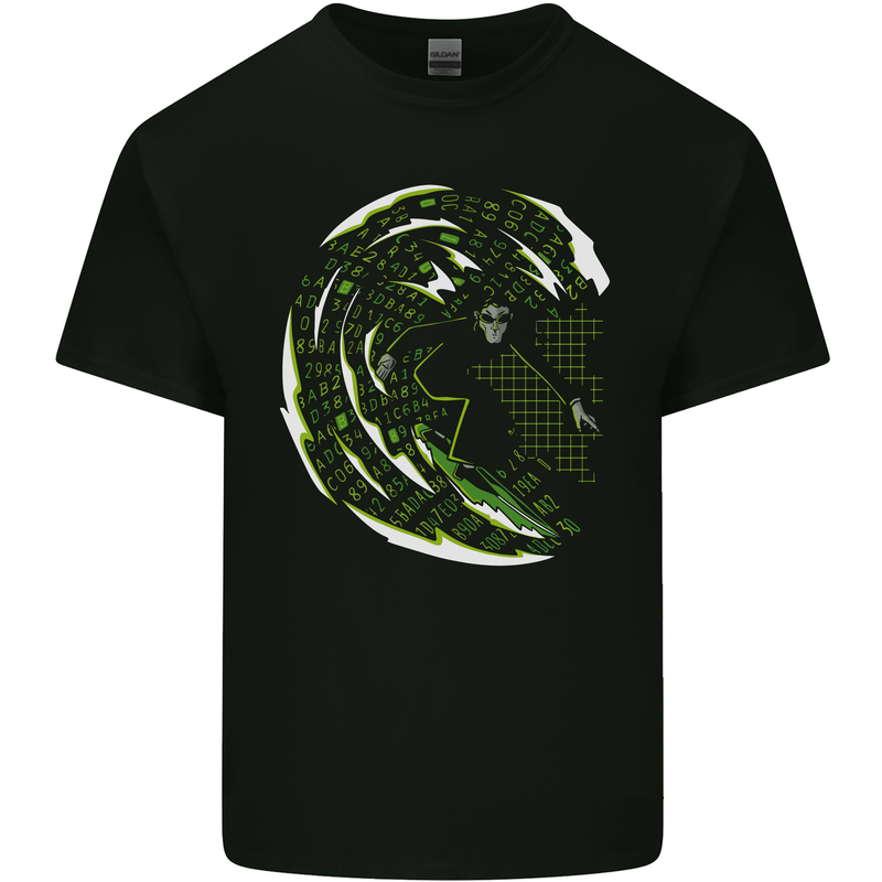 Internet Surfer Funny IT Tecky Teck Geek Nerd Mens Cotton T-Shirt Tee Top Black