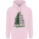 Into the Forest Outdoors Trekking Hiking Childrens Kids Hoodie Light Pink