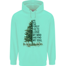 Into the Forest Outdoors Trekking Hiking Childrens Kids Hoodie Peppermint