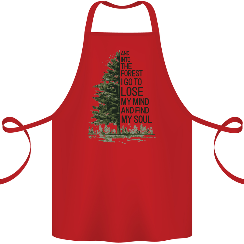 Into the Forest Outdoors Trekking Hiking Cotton Apron 100% Organic Red