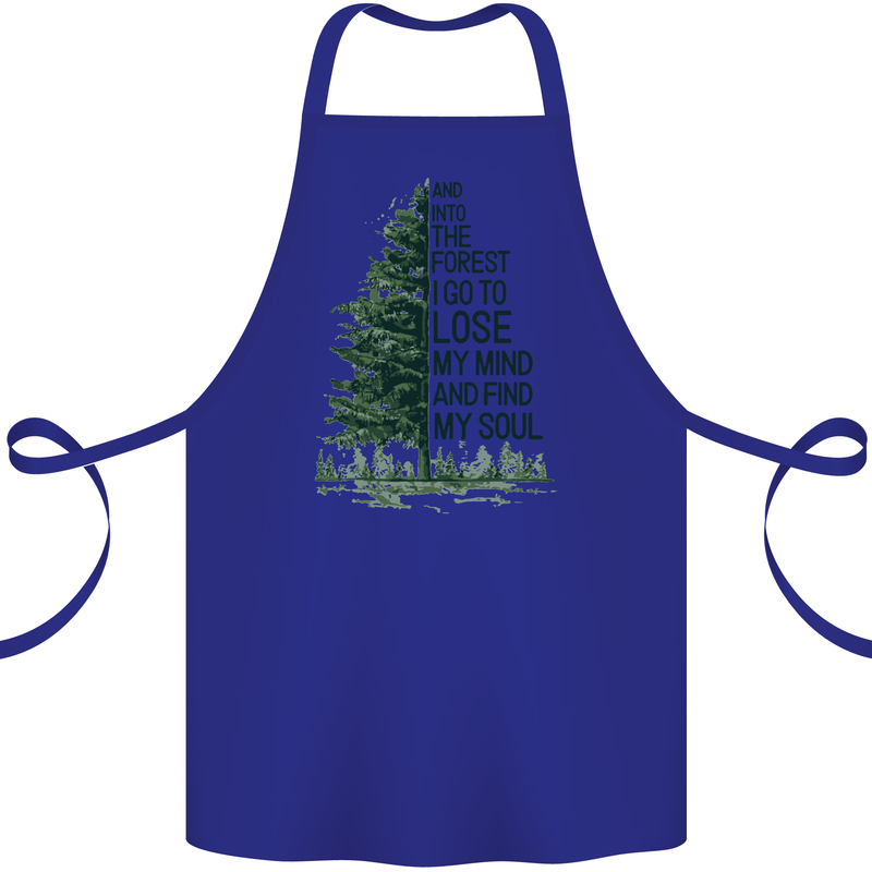 Into the Forest Outdoors Trekking Hiking Cotton Apron 100% Organic Royal Blue