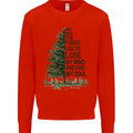 Into the Forest Outdoors Trekking Hiking Kids Sweatshirt Jumper Bright Red