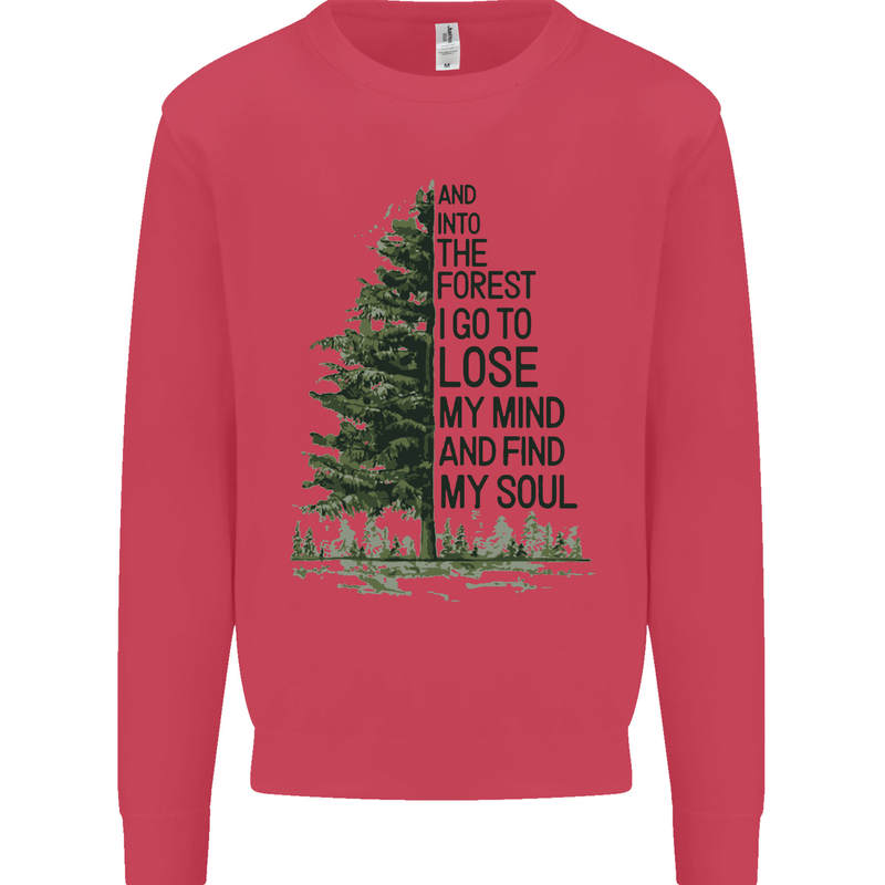 Into the Forest Outdoors Trekking Hiking Kids Sweatshirt Jumper Heliconia
