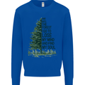 Into the Forest Outdoors Trekking Hiking Kids Sweatshirt Jumper Royal Blue