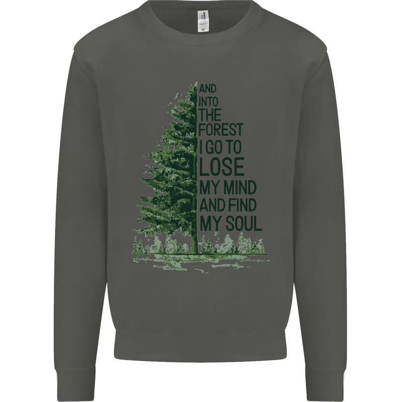 Into the Forest Outdoors Trekking Hiking Kids Sweatshirt Jumper Storm Grey