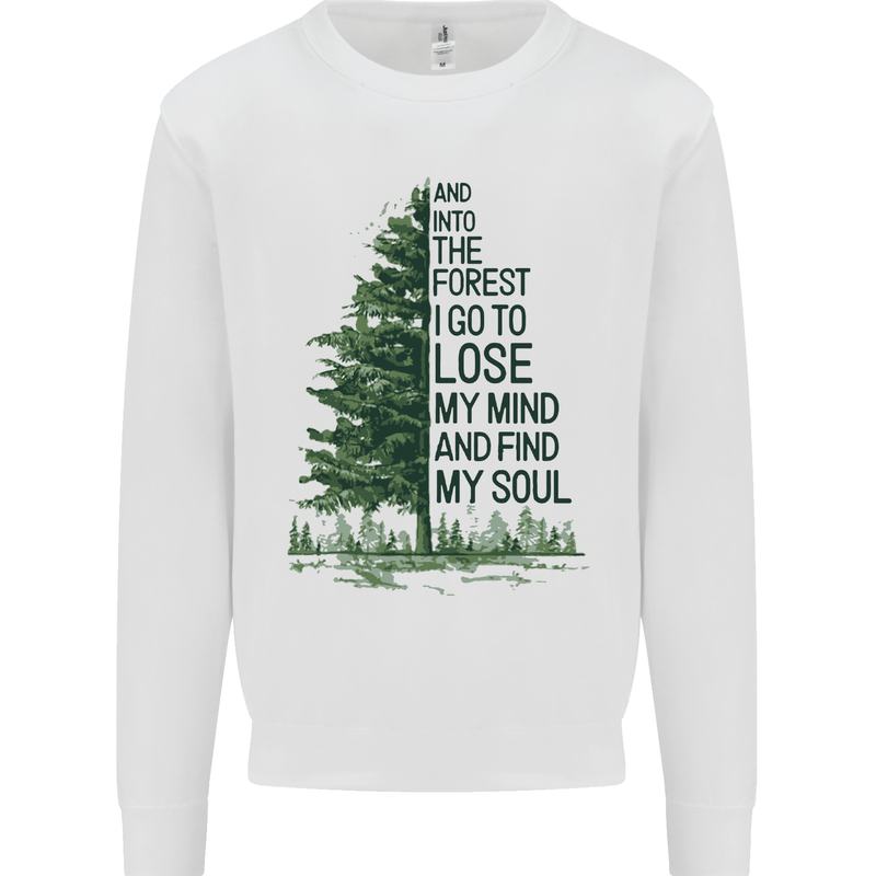 Into the Forest Outdoors Trekking Hiking Kids Sweatshirt Jumper White
