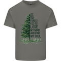 Into the Forest Outdoors Trekking Hiking Kids T-Shirt Childrens Charcoal