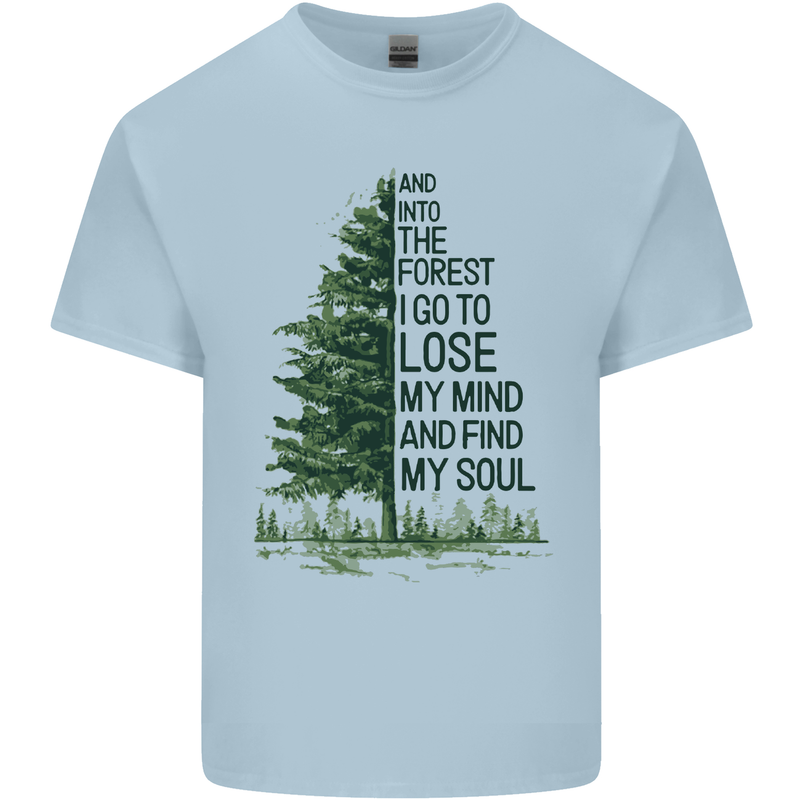 Into the Forest Outdoors Trekking Hiking Kids T-Shirt Childrens Light Blue