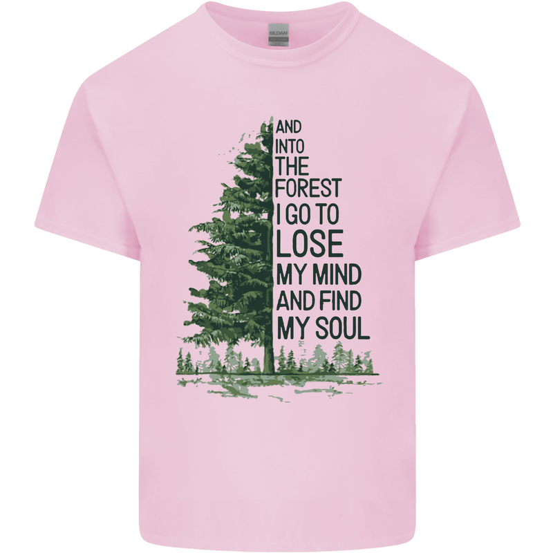 Into the Forest Outdoors Trekking Hiking Kids T-Shirt Childrens Light Pink