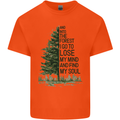 Into the Forest Outdoors Trekking Hiking Kids T-Shirt Childrens Orange