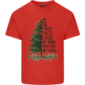 Into the Forest Outdoors Trekking Hiking Kids T-Shirt Childrens Red