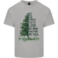 Into the Forest Outdoors Trekking Hiking Kids T-Shirt Childrens Sports Grey