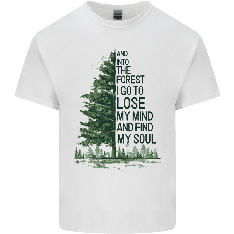 Into the Forest Outdoors Trekking Hiking Kids T-Shirt Childrens White
