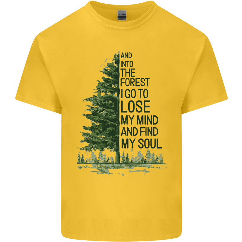 Into the Forest Outdoors Trekking Hiking Kids T-Shirt Childrens Yellow