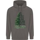 Into the Forest Outdoors Trekking Hiking Mens 80% Cotton Hoodie Charcoal