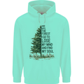 Into the Forest Outdoors Trekking Hiking Mens 80% Cotton Hoodie Peppermint