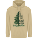 Into the Forest Outdoors Trekking Hiking Mens 80% Cotton Hoodie Sand