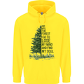 Into the Forest Outdoors Trekking Hiking Mens 80% Cotton Hoodie Yellow