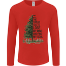 Into the Forest Outdoors Trekking Hiking Mens Long Sleeve T-Shirt Red