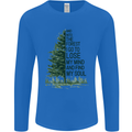 Into the Forest Outdoors Trekking Hiking Mens Long Sleeve T-Shirt Royal Blue