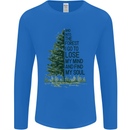 Into the Forest Outdoors Trekking Hiking Mens Long Sleeve T-Shirt Royal Blue