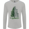 Into the Forest Outdoors Trekking Hiking Mens Long Sleeve T-Shirt Sports Grey
