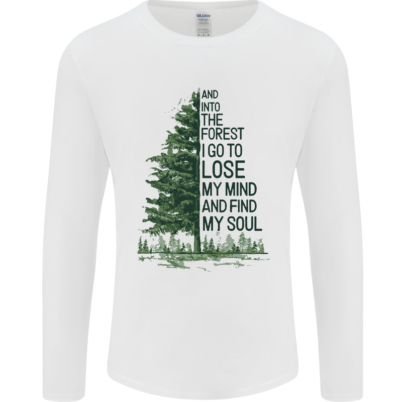 Into the Forest Outdoors Trekking Hiking Mens Long Sleeve T-Shirt White