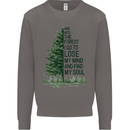 Into the Forest Outdoors Trekking Hiking Mens Sweatshirt Jumper Charcoal